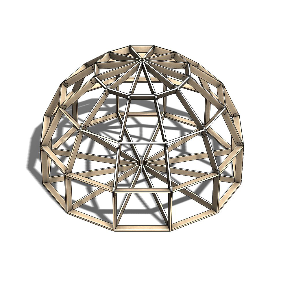 Каркас купольного дома d6